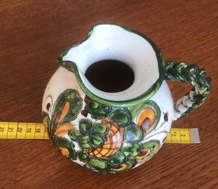 Melk-of roomkannetje. Sgraffito. Mid century of ouder., Antiek en Kunst, Ophalen of Verzenden