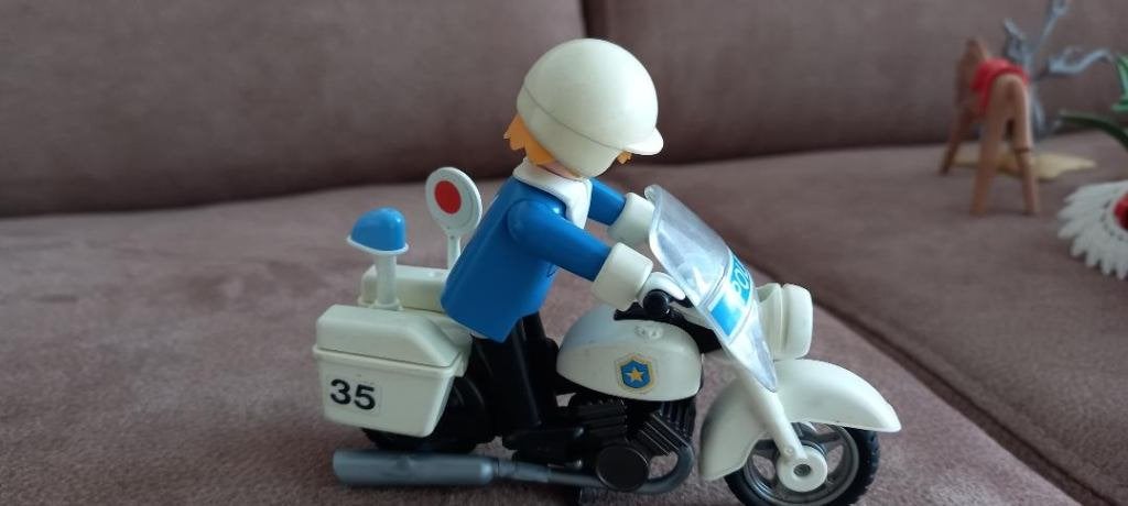 playmobil Politiemotor 3564 vintage, Kinderen en Baby's, Speelgoed | Playmobil, Ophalen, Gebruikt