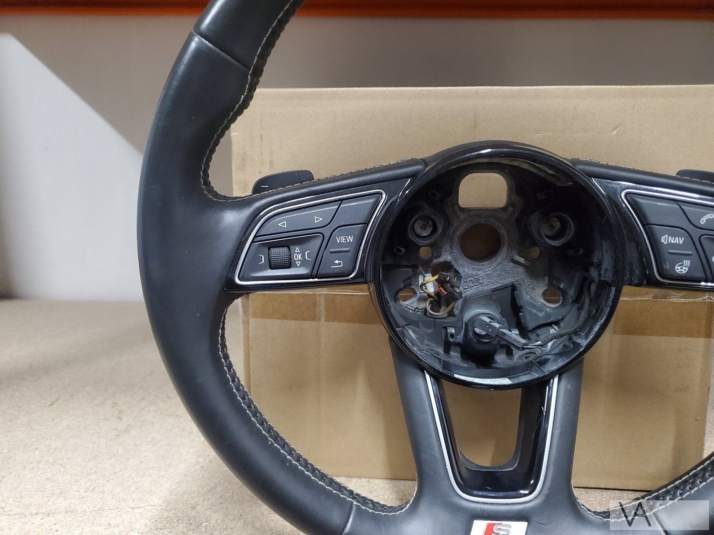 Audi S4 S5 8w stuur VERWARMD en flippers 8w0419091dc €, Gebruikt, -, -, -