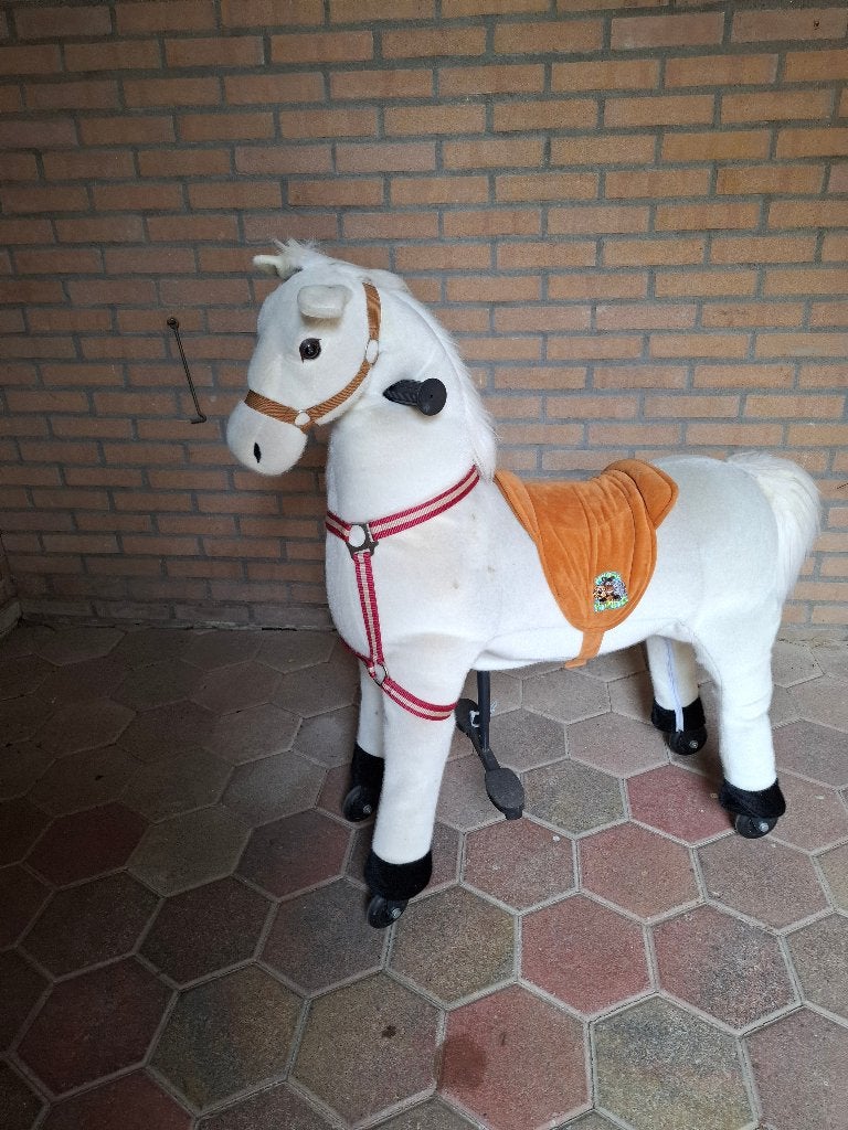 rijdend speelgoed paard wit, Ophalen of Verzenden, Gebruikt