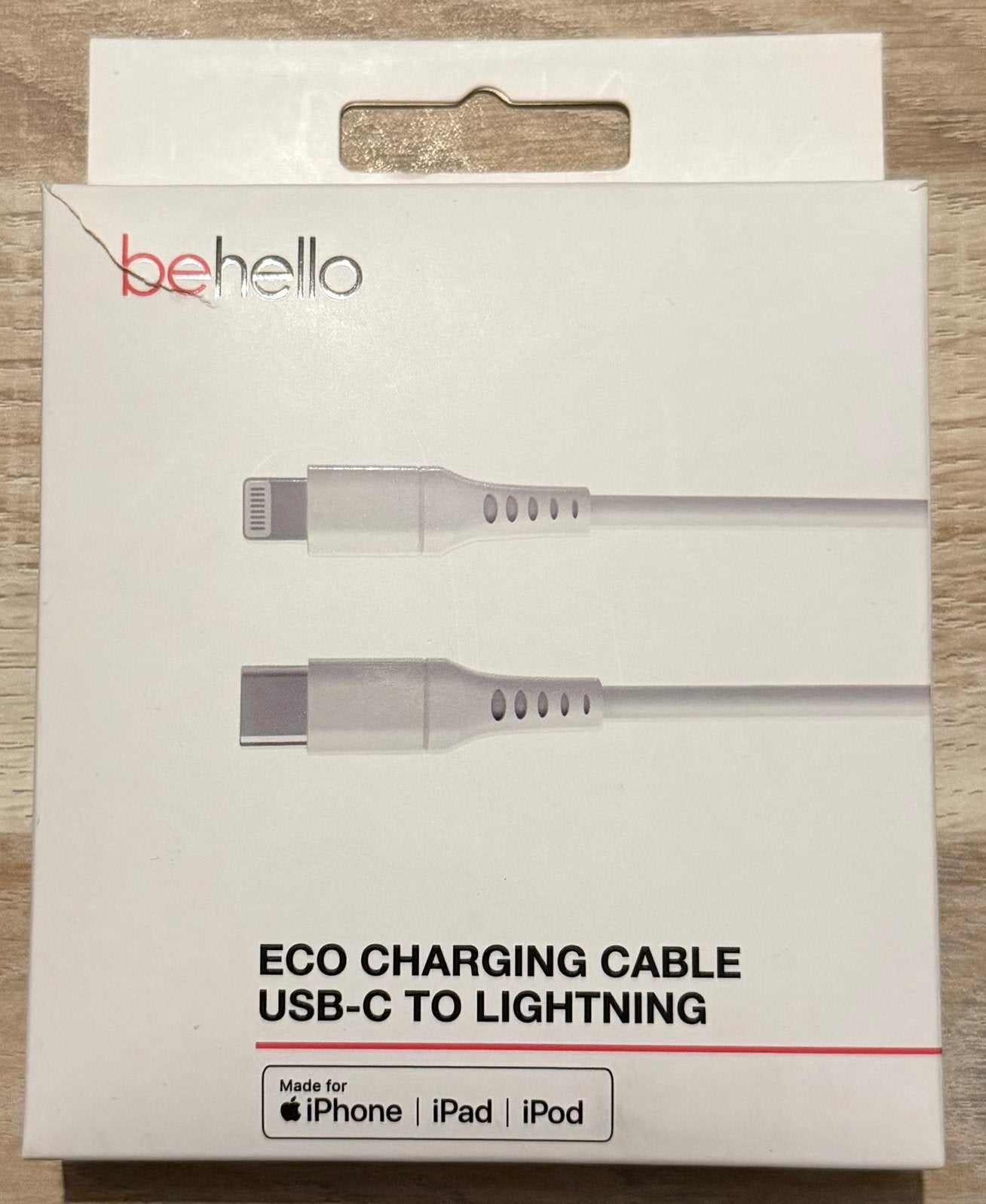 BeHello USB-C naar Lightning kabel – 1 meter – wit, Telecommunicatie, Ophalen, USB-C, Nieuw, Apple