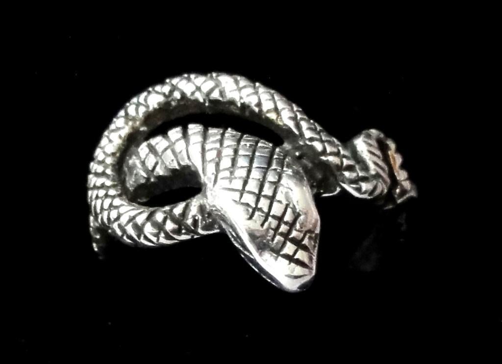 925 Zilveren slangen ring slang snake maat 17, Sieraden, Tassen en Uiterlijk, Ringen, Ophalen, Zo goed als nieuw, 17 tot 18, Dame of Heer