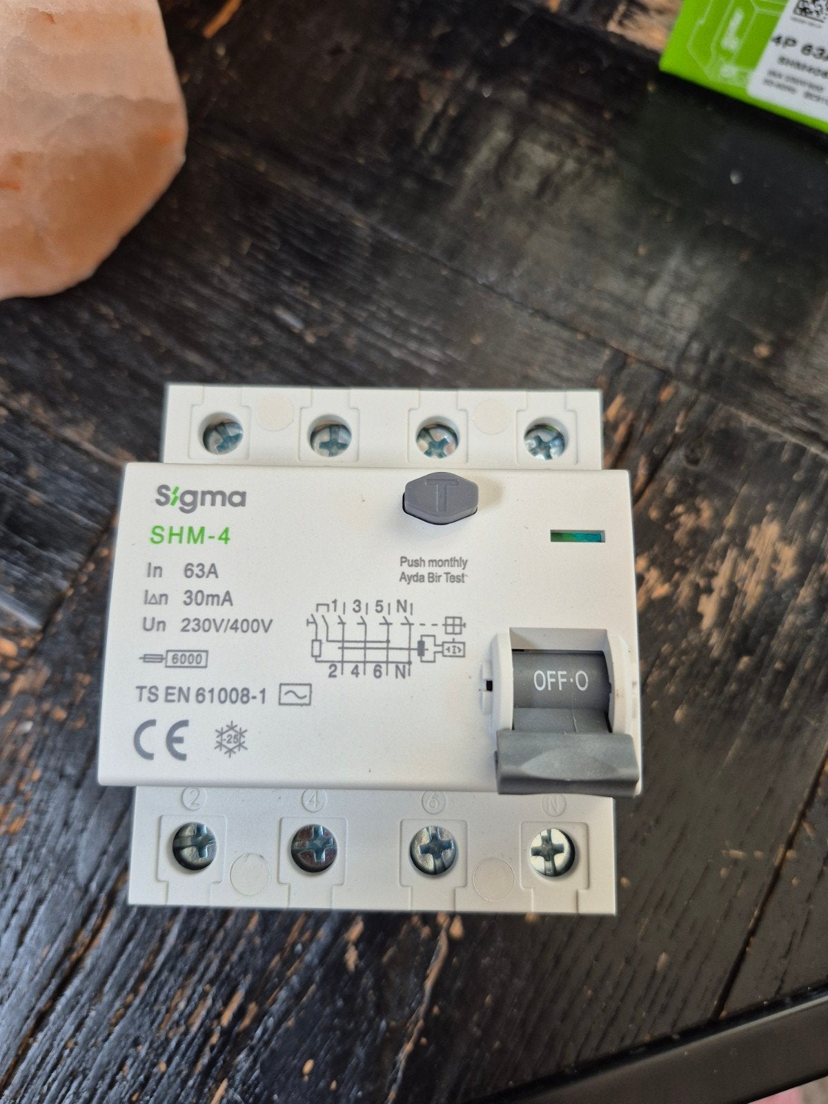 Nieuwe Sigma SHM-4 aardlekschakelaar 63A 30mA, Ophalen of Verzenden, Nieuw, Overige typen