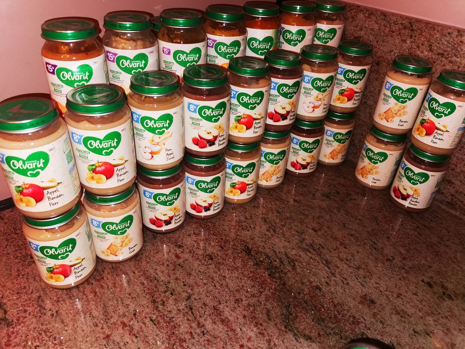 Grote partij Olvarit babyvoeding & fruithapjes, Ophalen