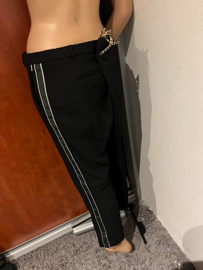 ANNA van toor broek met bies maat 44 zgan, G, Zwart, G, Maat 42/44 (L)