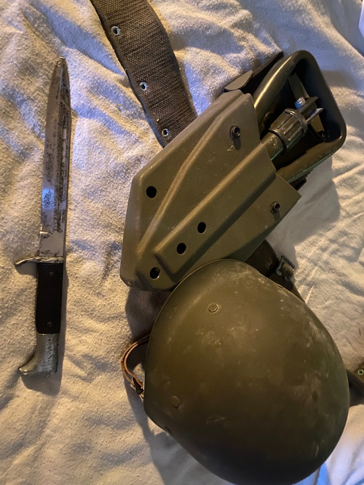 Zeer oud bajonet goeie staat 100 eu se hele set, Verzamelen, Militaria | Tweede Wereldoorlog, Ophalen of Verzenden, Mes of Dolk