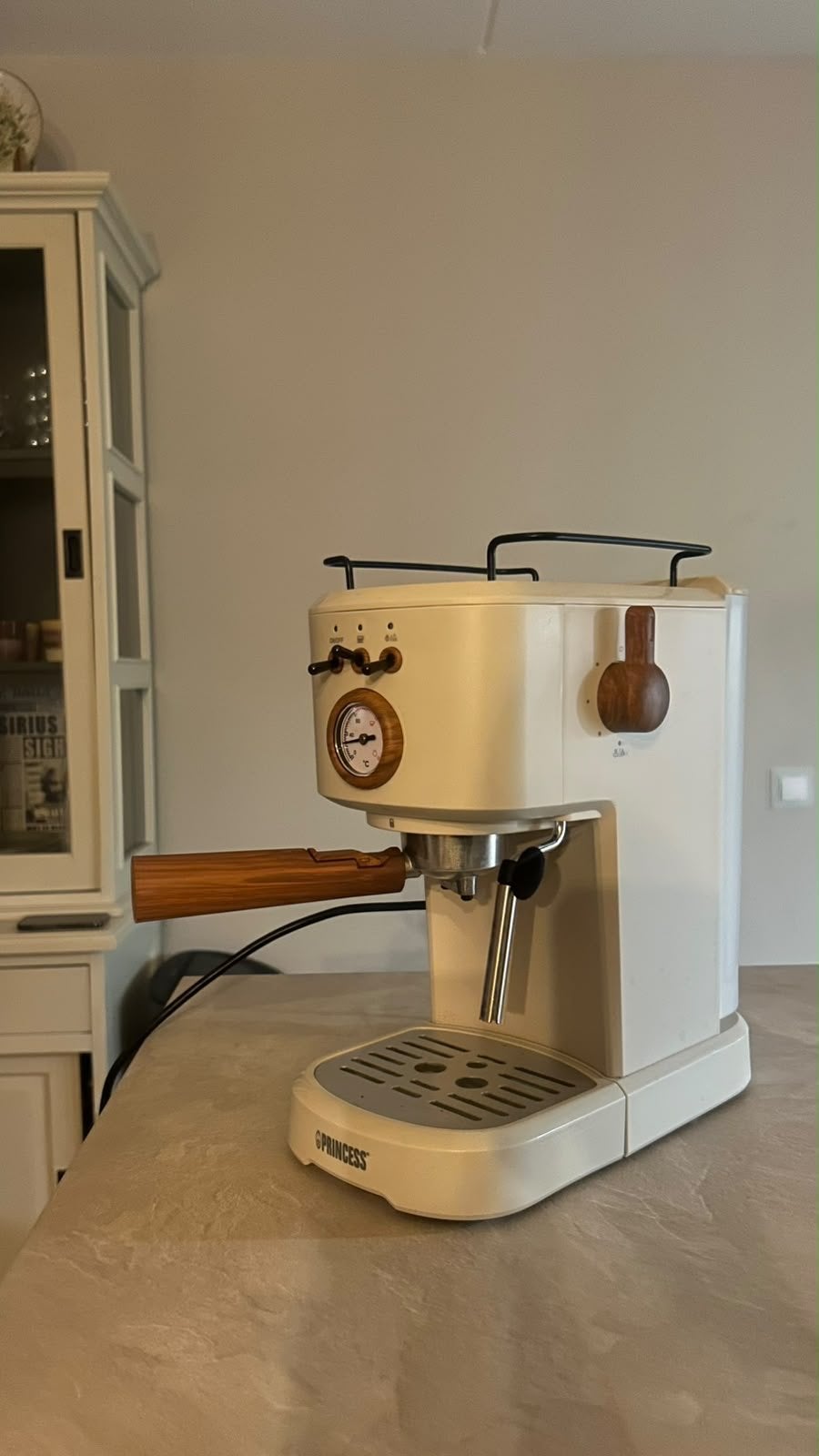 Princess Piston Espressomachine met accessoires, Witgoed en Apparatuur, Espresso apparaat, Gemalen koffie, Zo goed als nieuw, 2 tot 4 kopjes