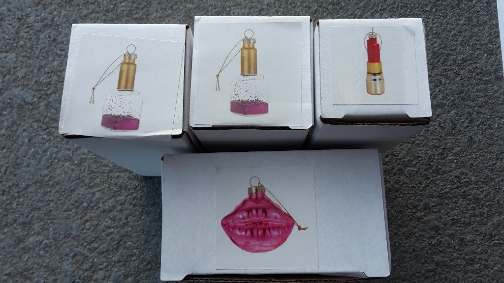 Beauty kerstballen Kerstornamenten 4 stuks nieuw, Ophalen of Verzenden, Nieuw