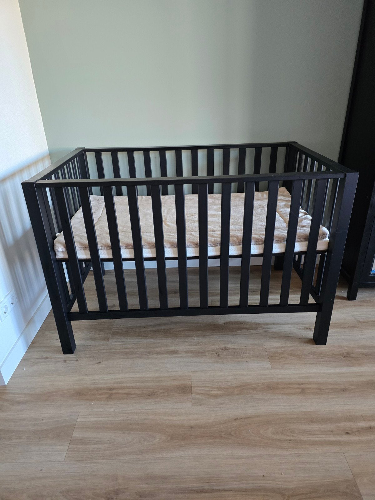 Tweeling box inclusief boxmatras en 2 boxkleden van Jollein, Ophalen, Zo goed als nieuw, Rond