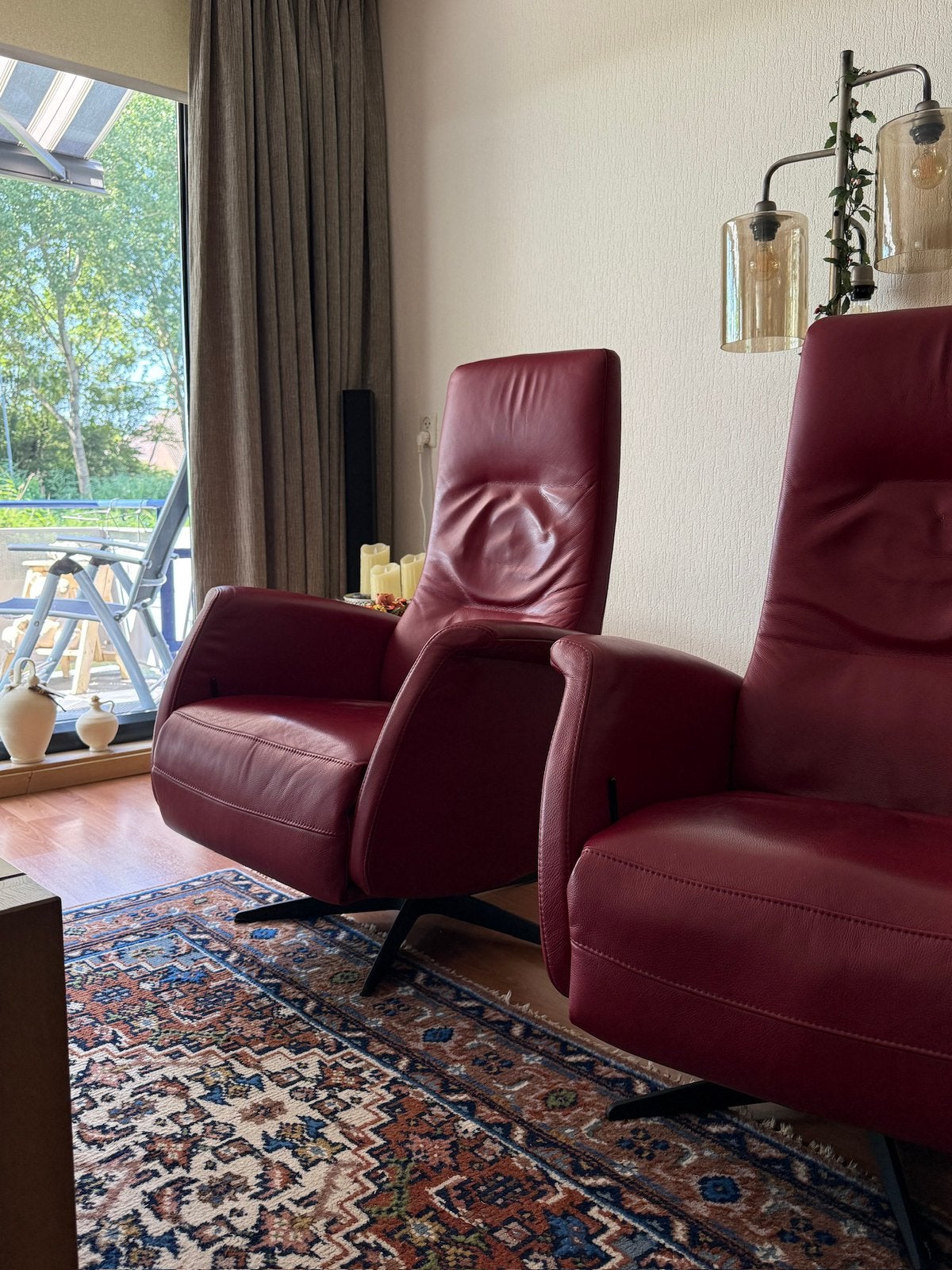 2x relax fauteuils, Ophalen, Zo goed als nieuw, 75 tot 100 cm, 50 tot 75 cm