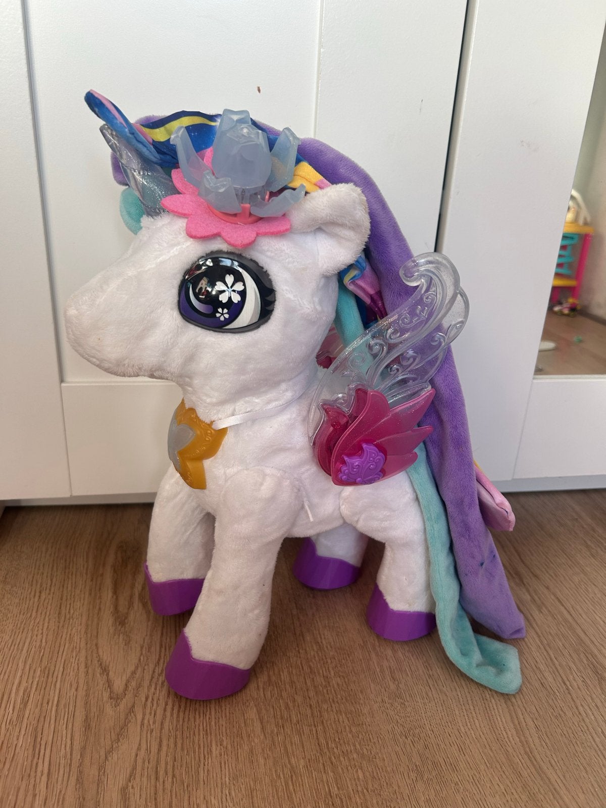 Vtech Mijn Magische Eenhoorn knuffel, Ophalen of Verzenden, Zo goed als nieuw, Middelgroot (20 tot 80 cm), Interactief