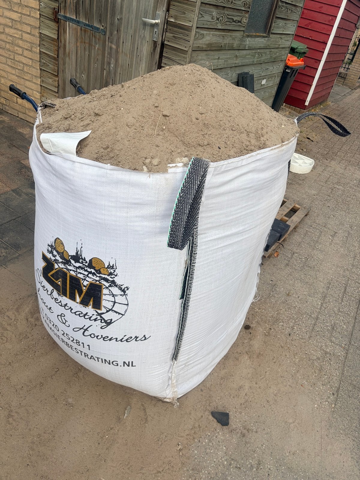 Big bag zand - Ophoogzand/Straatzand, Tuin en Terras, Ophalen of Verzenden, Gebruikt, Straatzand
