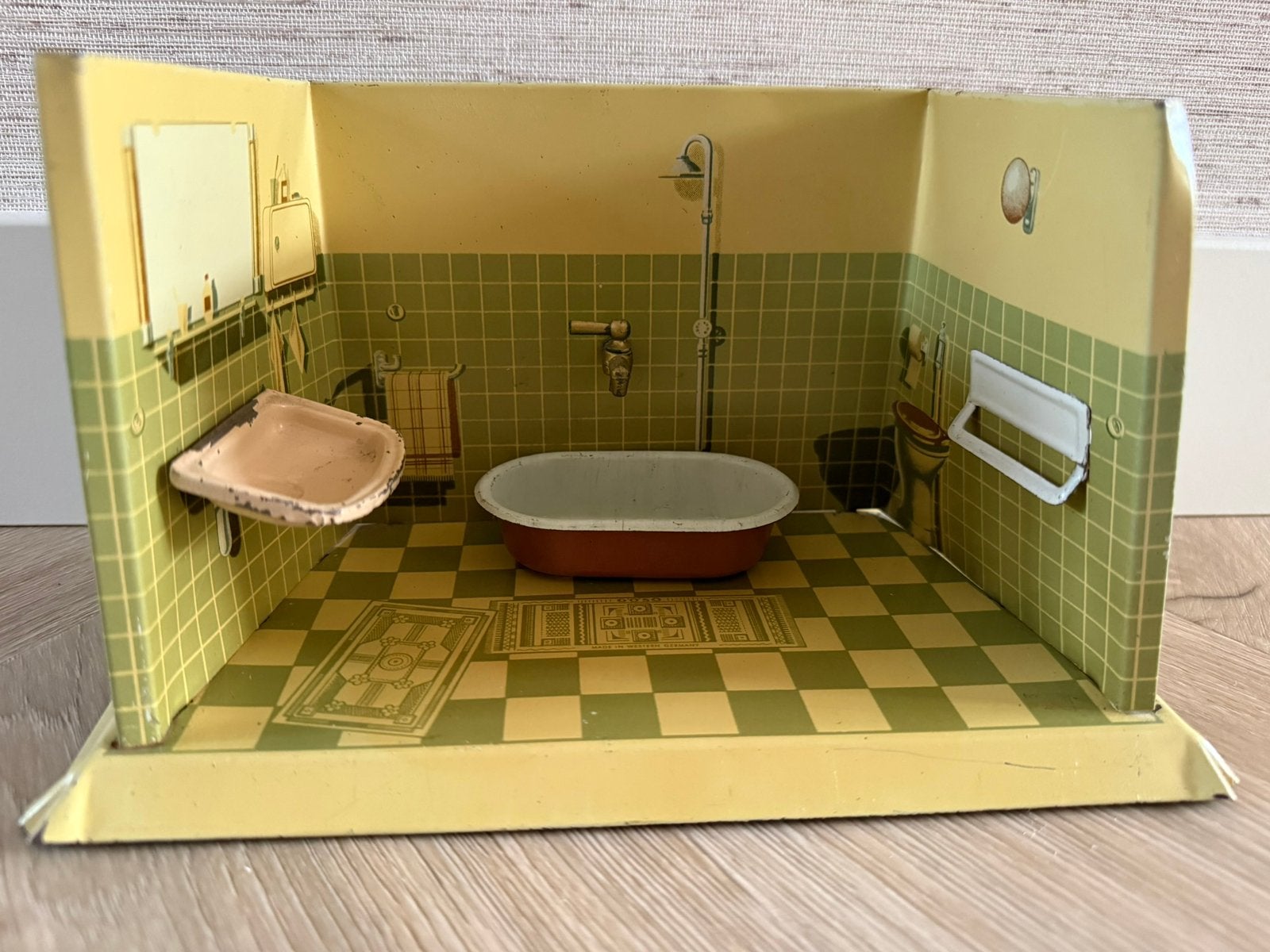 Vintage blikken badkamer / speelgoed jaren 50/60, Ophalen of Verzenden