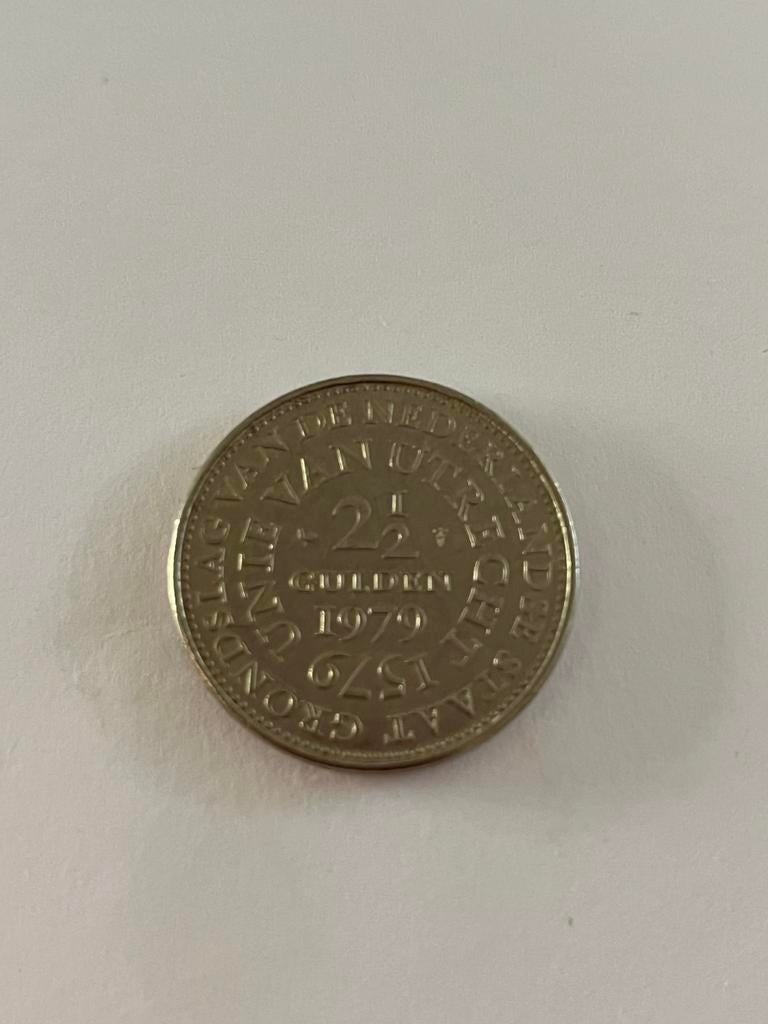 2½ Gulden Juliana 1979 - Unie van Utrecht, Postzegels en Munten, Ophalen of Verzenden, Koningin Juliana, 2½ gulden, Losse munt