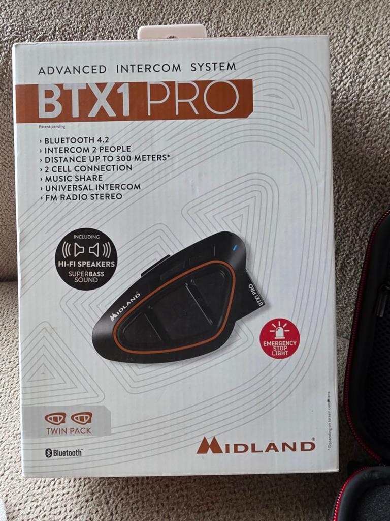 Midland BTX1 Pro Twin Pack Intercom Systeem, Motoren, Ophalen of Verzenden, Nieuw