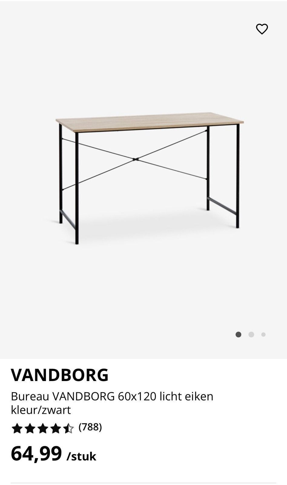 Jysk bureau Vandborg, Ophalen, Zo goed als nieuw