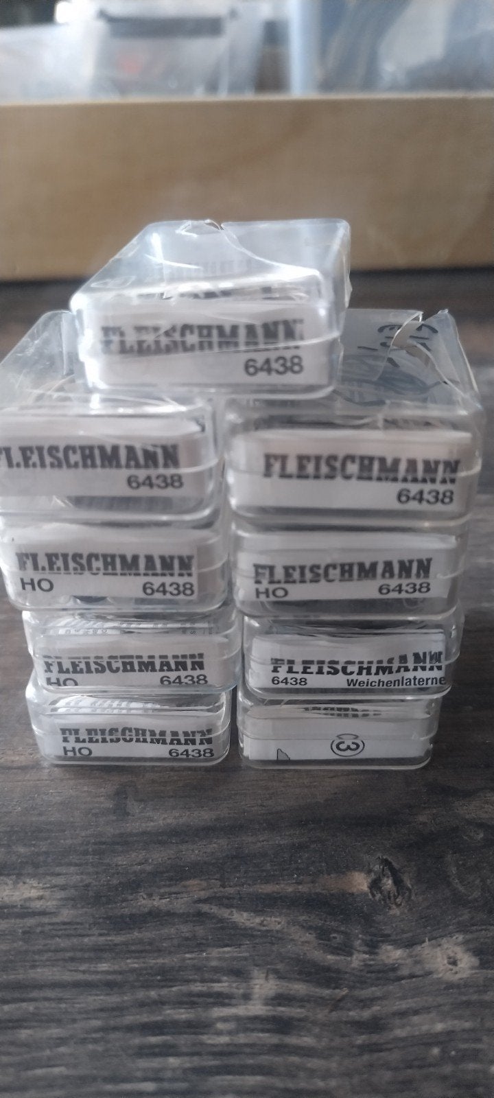 Grote partij van 9 stuks Fleischmann H0 6438 Weichenlaterne, Ophalen of Verzenden, Gelijkstroom, Rails, Fleischmann