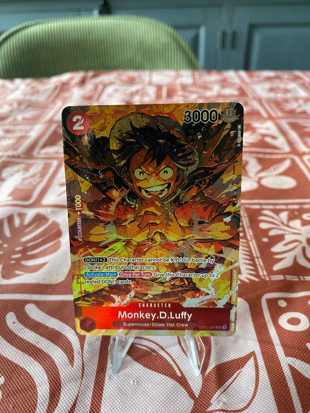 One Piece Card Game Monkey D. Luffy OP01-024 SR (Foil), Hobby en Vrije tijd, Verzamelkaartspellen | Magic the Gathering, Ophalen of Verzenden