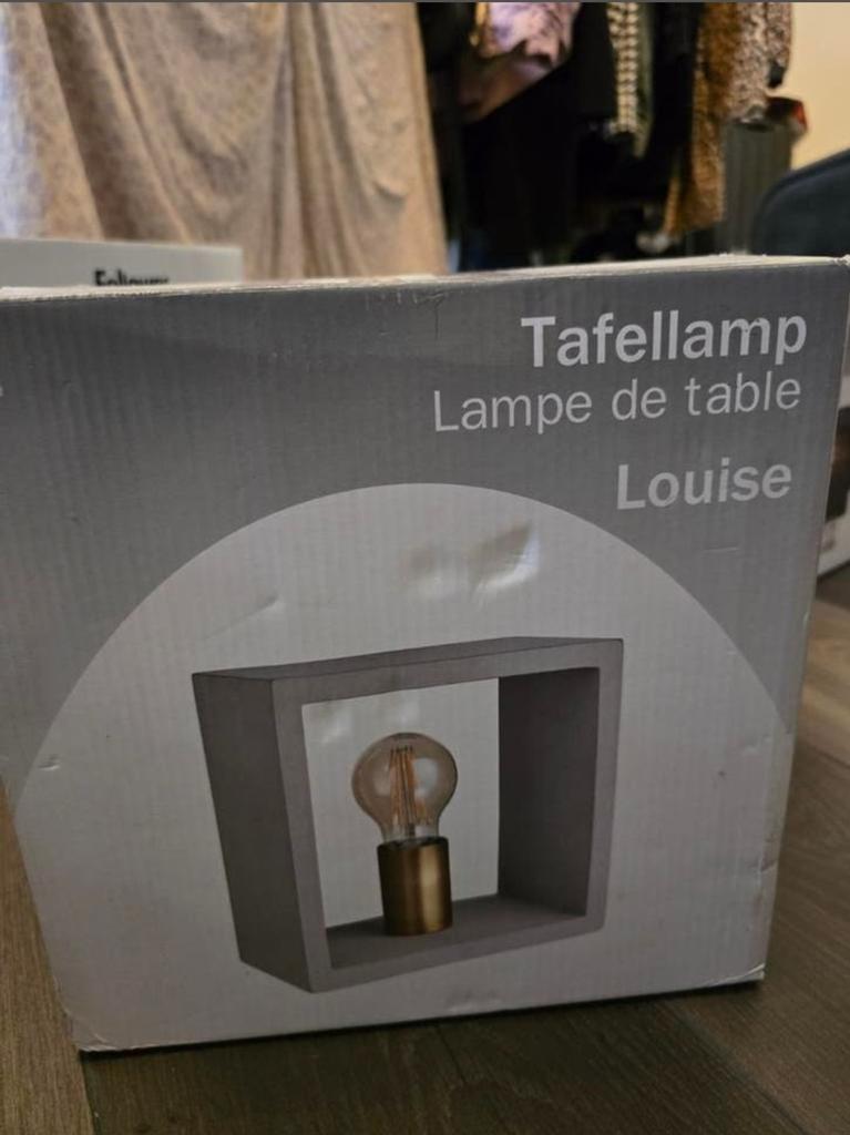 Grijze tafellamp, Huis en Inrichting, Haarden, Ophalen of Verzenden, Nieuw