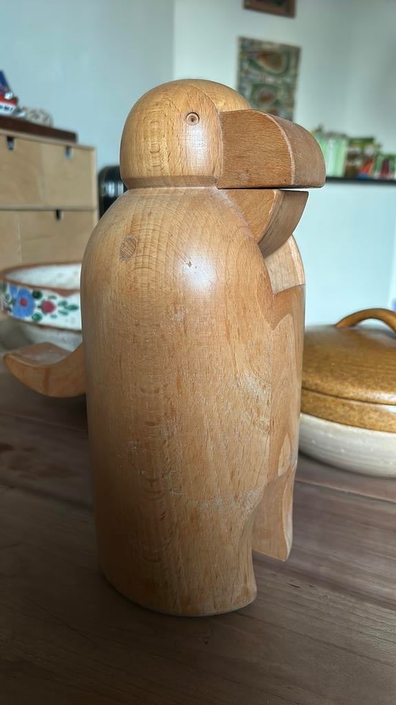 Vintage Zweeds design Boda Trä houten notenkraker vogel, Ophalen of Verzenden, Gebruikt