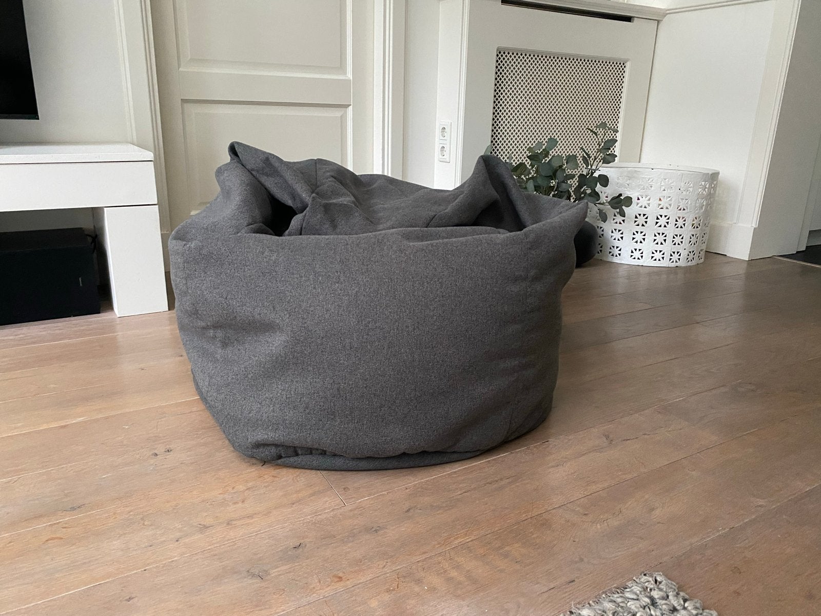 Lounge Pug Zitzak grijs, Huis en Inrichting, Ophalen, Zo goed als nieuw, Grijs, Zitzak