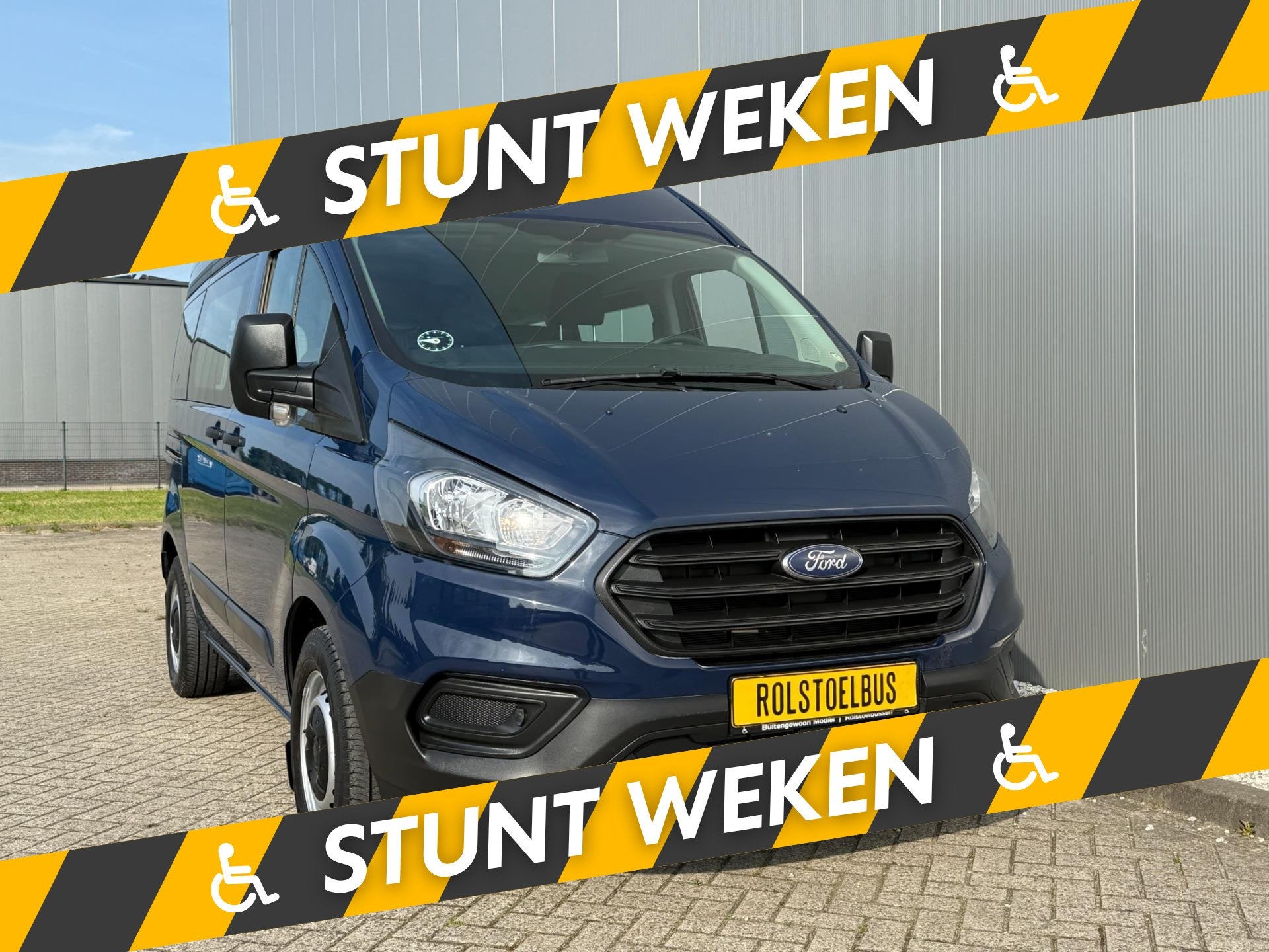 Ford Transit Custom Rolstoelbus 2021 | L1H2 | Facelift, Auto's, Voorwielaandrijving, 12 maanden, Stof, Zwart