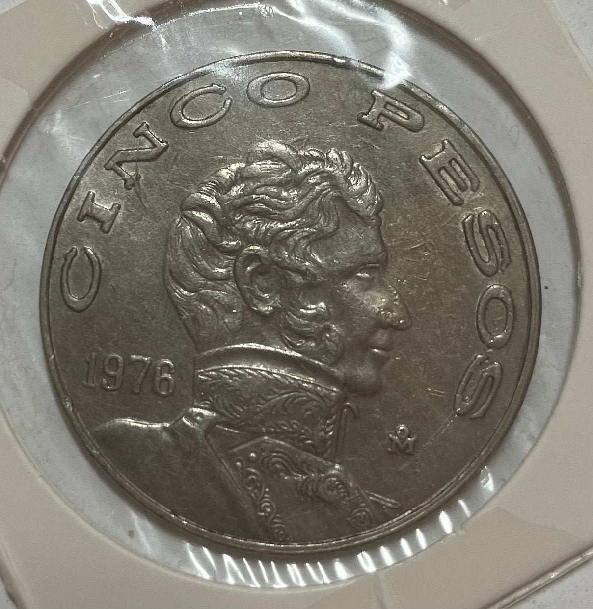 5 pesos Mexico 1976, Postzegels en Munten, Munten | Amerika, Ophalen of Verzenden, Noord-Amerika