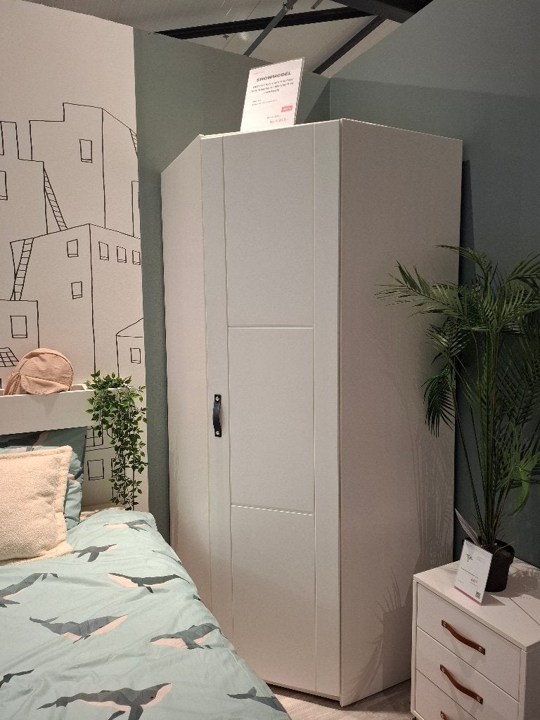 LIFETIME Kidsrooms Hoekkast Met Draaideuren Wit Gelakt, Ophalen, Kast, 50 tot 70 cm, 105 cm of meer