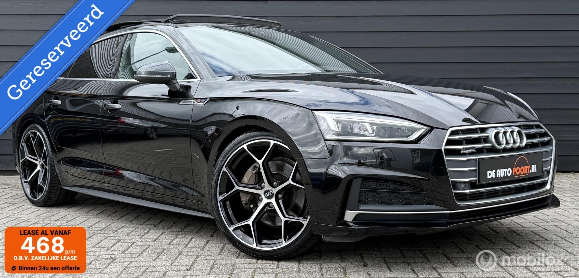 Audi A5 Sportback 45 TFSI quattro S-line Pano.dak/B&O/Leder/, Auto's, Audi, Automaat, 15 km/l, Gebruikt, 4 cilinders