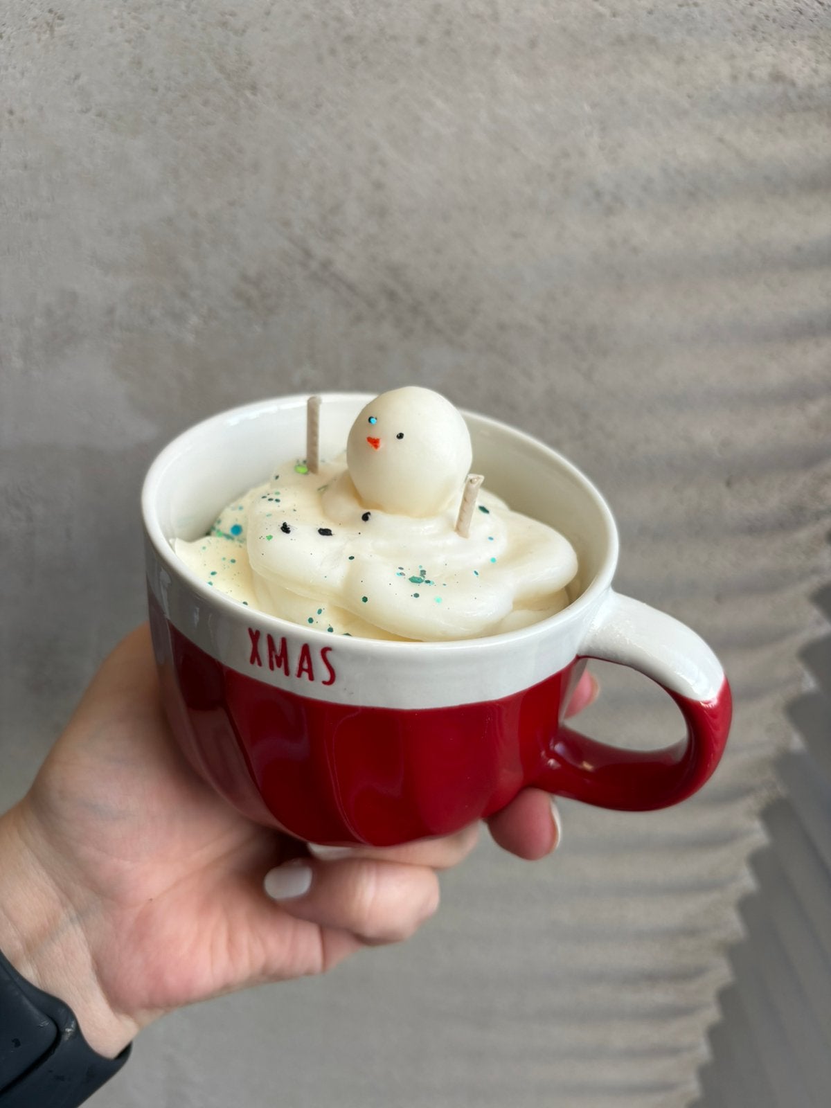 Kerst kaars, Huis en Inrichting, Ophalen of Verzenden, Zo goed als nieuw, Kaars