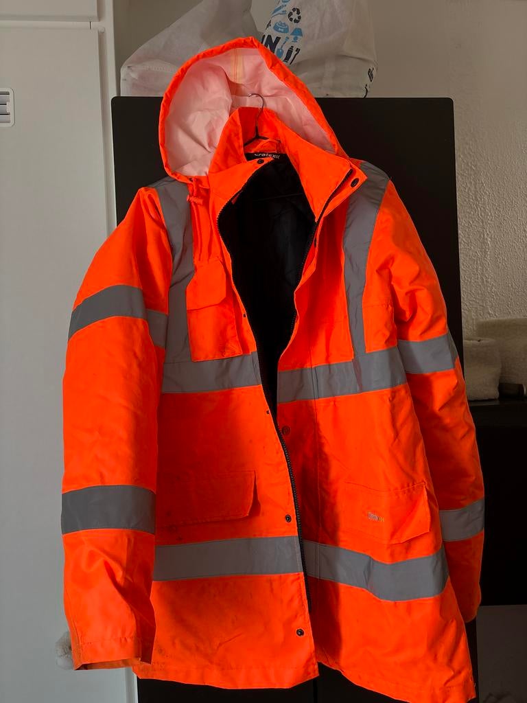 Cratex oranje veiligheidsjas maat S, Ophalen, Gebruikt