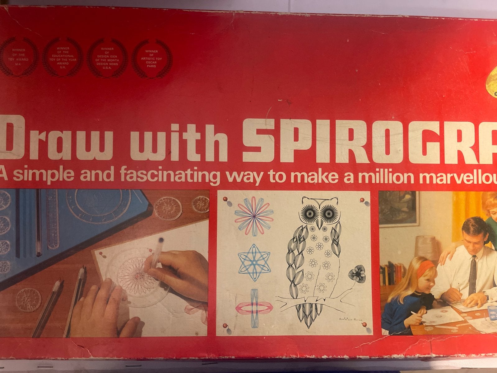 Vintage Spirograph Tekenset - Creatief Speelgoed, Verzenden, Gebruikt, Knutselen