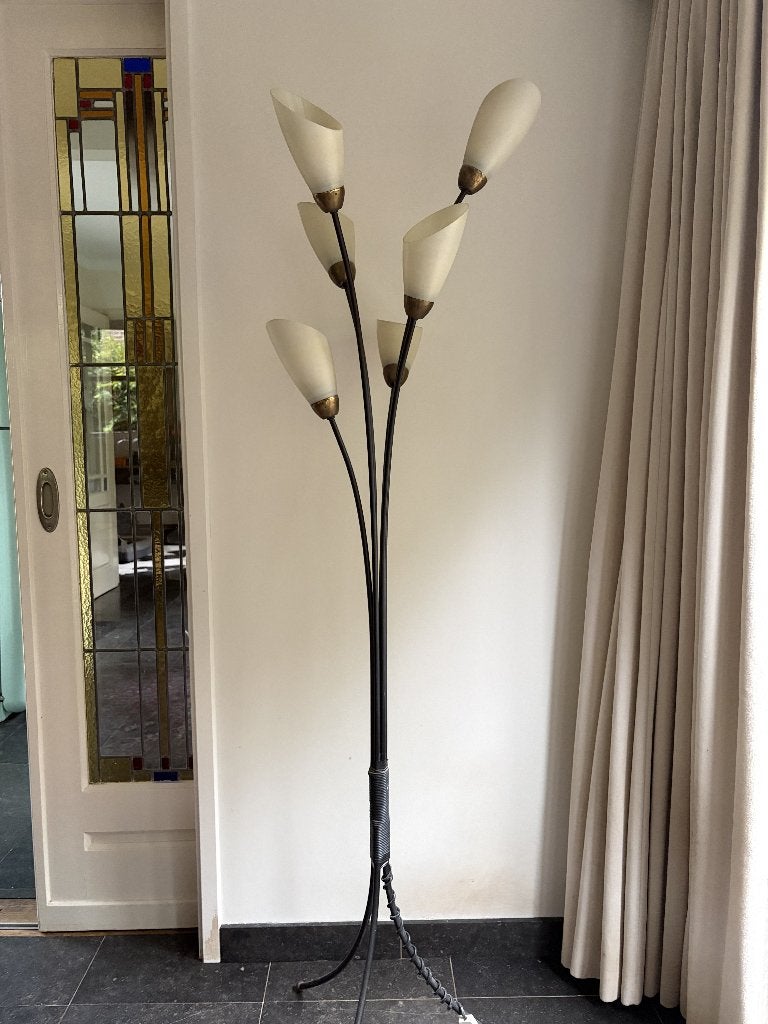 Vintage staande lamp met kelken, Ophalen of Verzenden