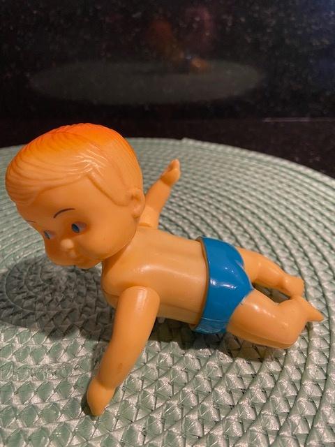 Vintage swimming baby boy windup, Antiek en Kunst, Antiek | Speelgoed, Ophalen of Verzenden