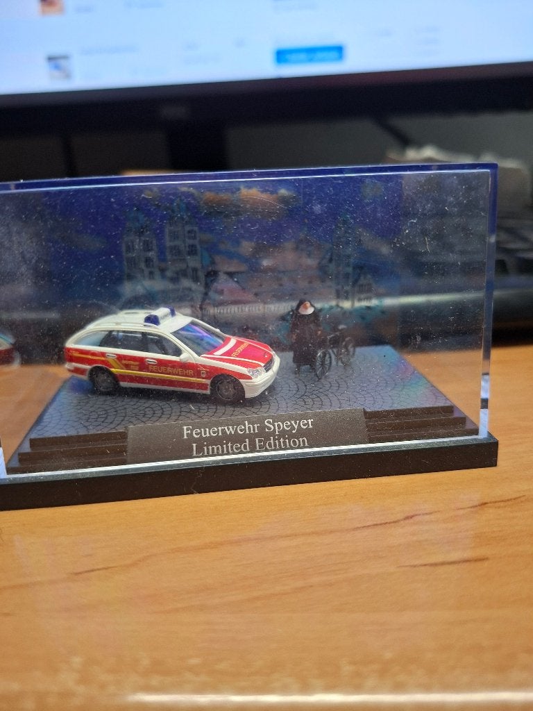 Busch minidiorama Mb C feuerwehr "Speyer", Hobby en Vrije tijd, Ophalen of Verzenden, Nieuw, Auto, Overige merken