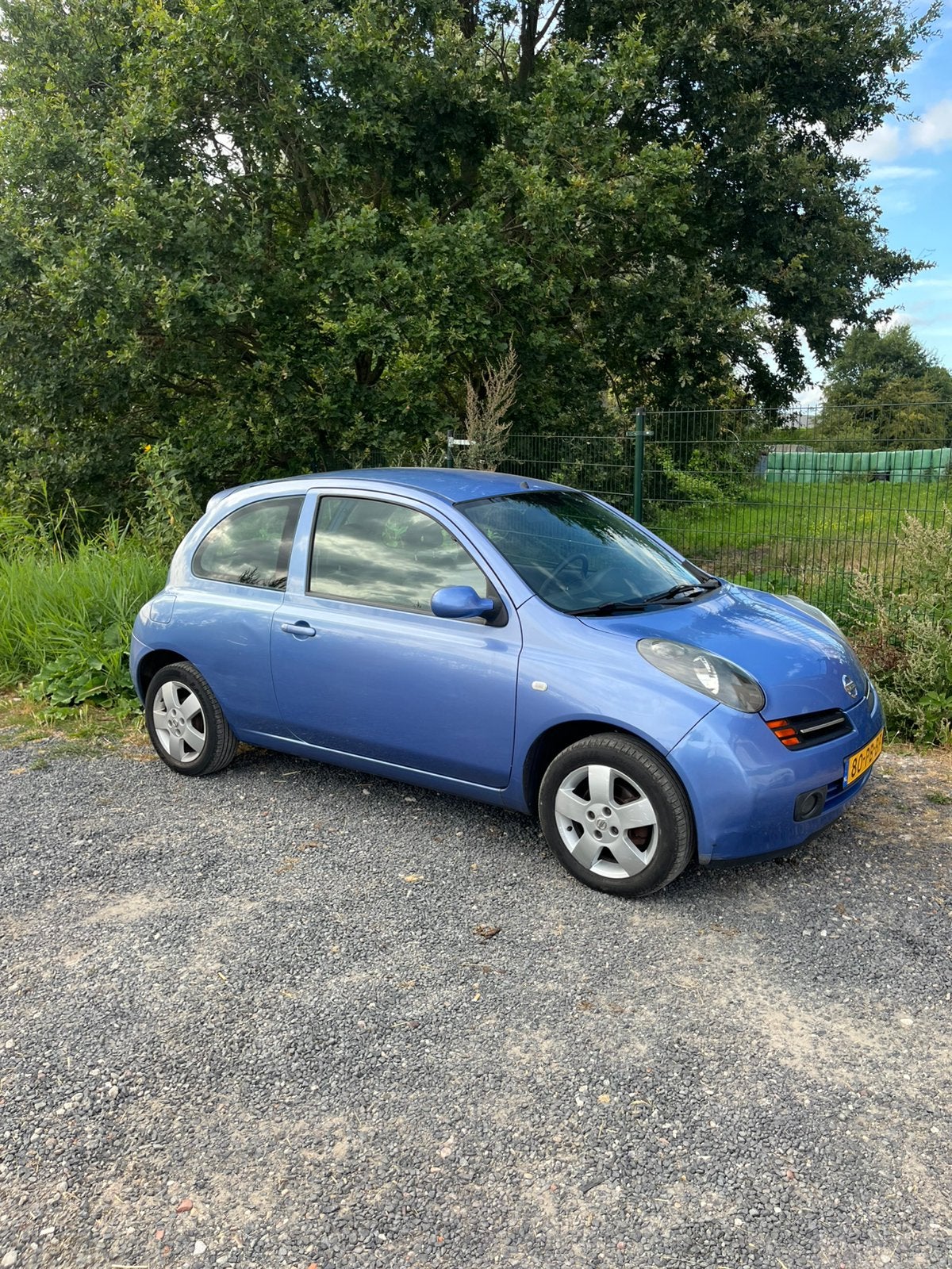 Nissan Micra 1.4 3DR 2004 Blauw, Auto's, 31 €/maand, 4 cilinders, Blauw, Leder en Stof
