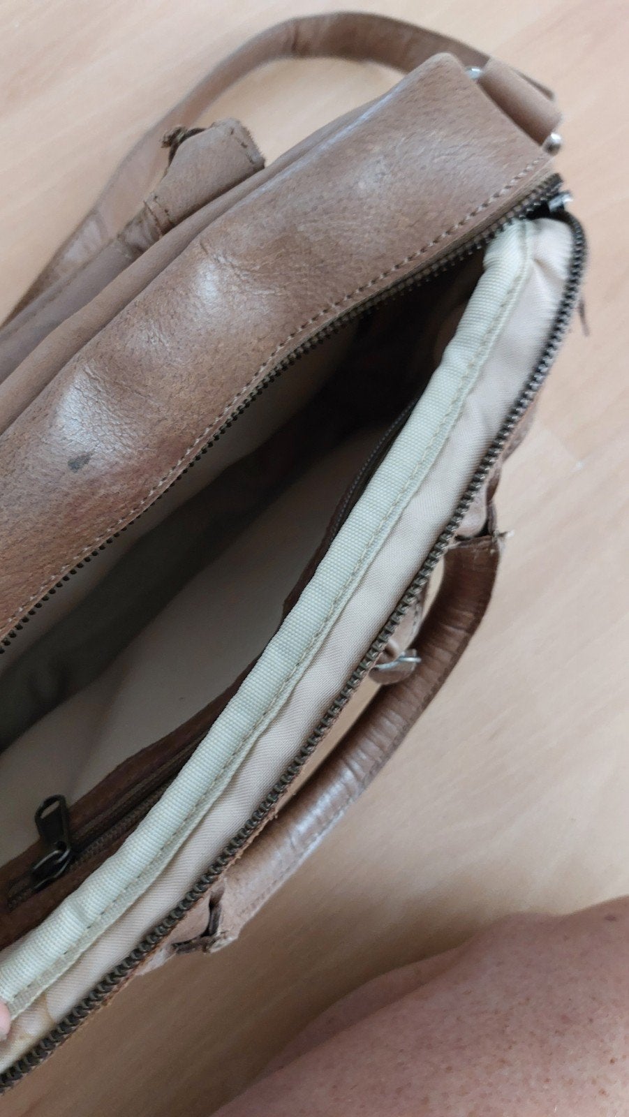 Te koop unleaded leer tas, Ophalen of Verzenden, Zwart, Leer