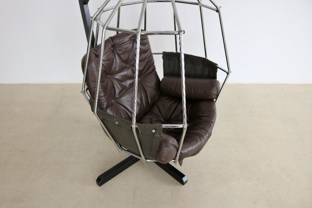 vintage lounge chair | Papegojan | hangstoel | Ib Arberg, Huis en Inrichting, Fauteuils, Gebruikt, ., 75 tot 100 cm, Ophalen of Verzenden