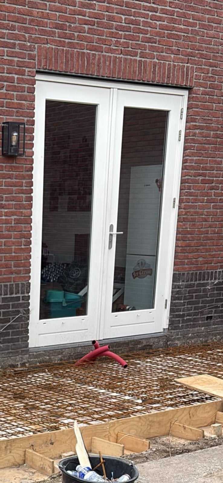 Tuindeur en kozijn hardhout, Ophalen, Zo goed als nieuw, Hout, Deurkozijn