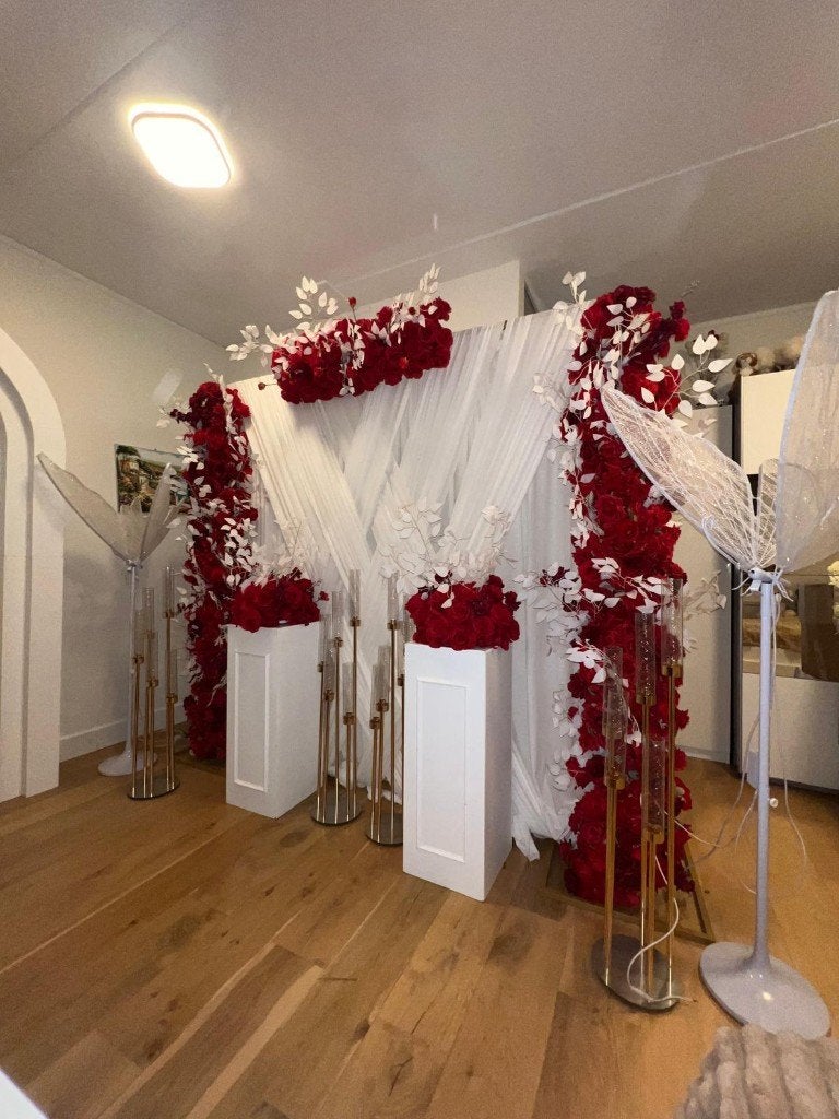 Luxe bloemen backdrop / trouwdecoratie te huur !, Ophalen of Verzenden, Nieuw, Geboorte of Huwelijk