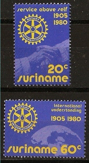 Rep-Suriname 198-199 serie Rotary., Postzegels en Munten, Verzenden, Postfris