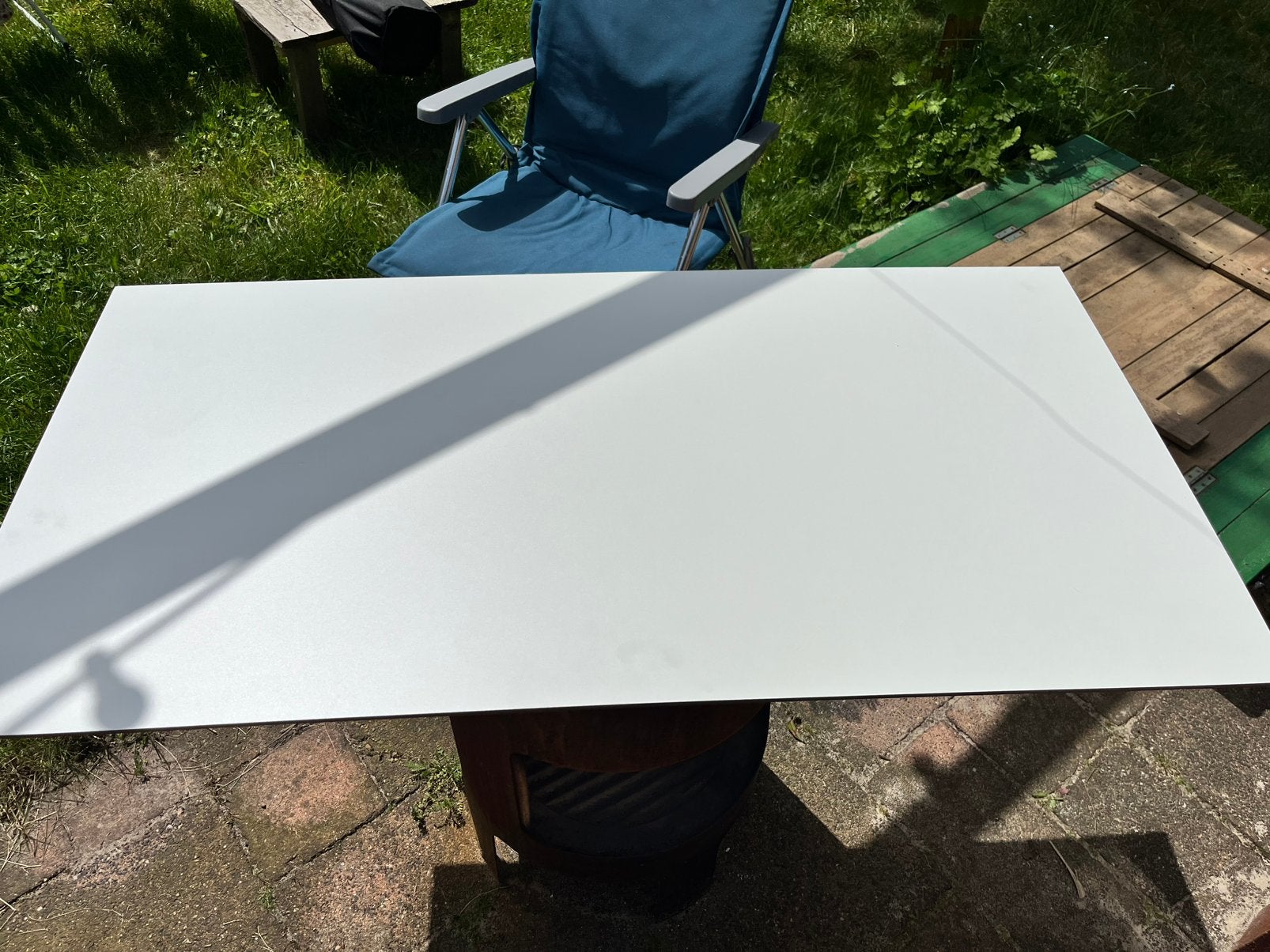 Trespa/hpl-ki-kern plaat 110x56 RAL 9010, Ophalen, Nieuw, HPL