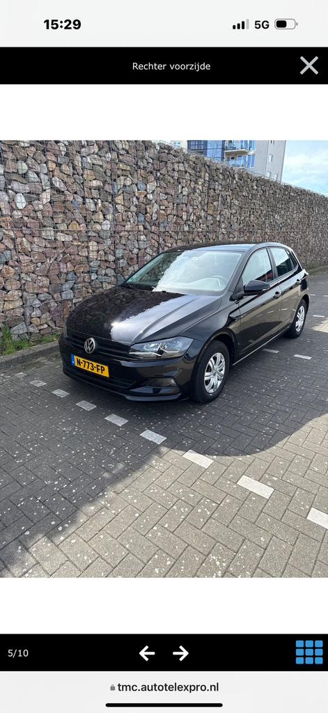 Volkswagen Polo 1.0 MPI 80pk 2020 Zwart, Voorwielaandrijving, 40 €/maand, Zwart, Bedrijf