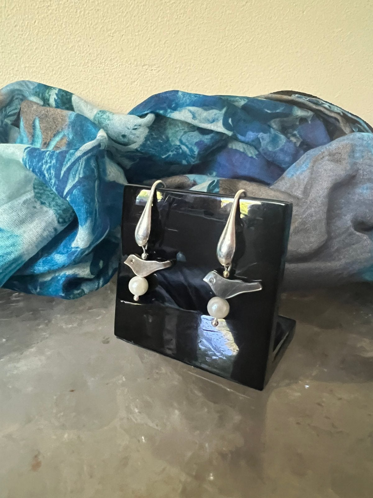 AKOYA zoutwater parel parelmoer Vogel beschermt voorspoed, Sieraden, Tassen en Uiterlijk, Oorbellen, Wit, Nieuw, Ophalen of Verzenden
