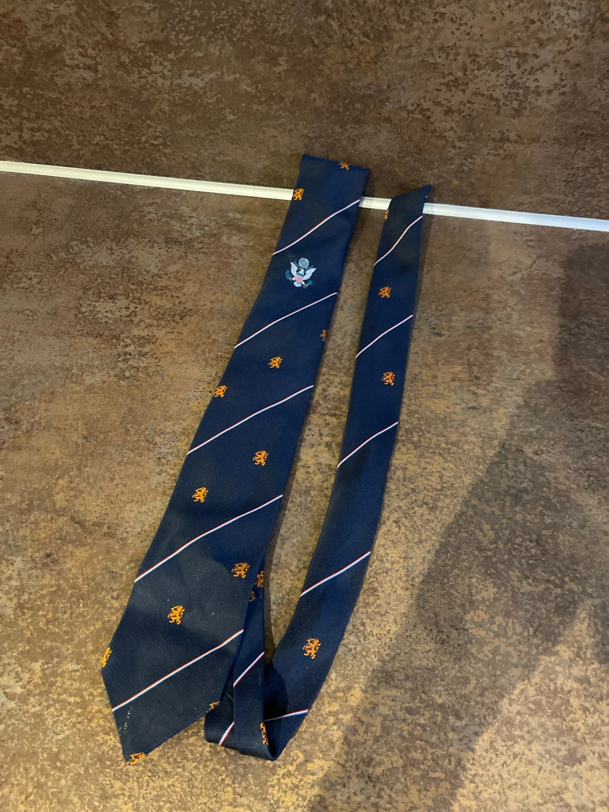 Vriendschapsdas Nederland-Amerika OSL Stichtingen, Ophalen of Verzenden, Zo goed als nieuw, Blauw, Met patroon