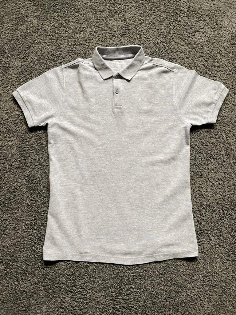 Lichtgrijze polo maat S van Primark, Kleding | Heren, Ophalen of Verzenden, Gedragen, Maat 46 (S) of kleiner, Grijs