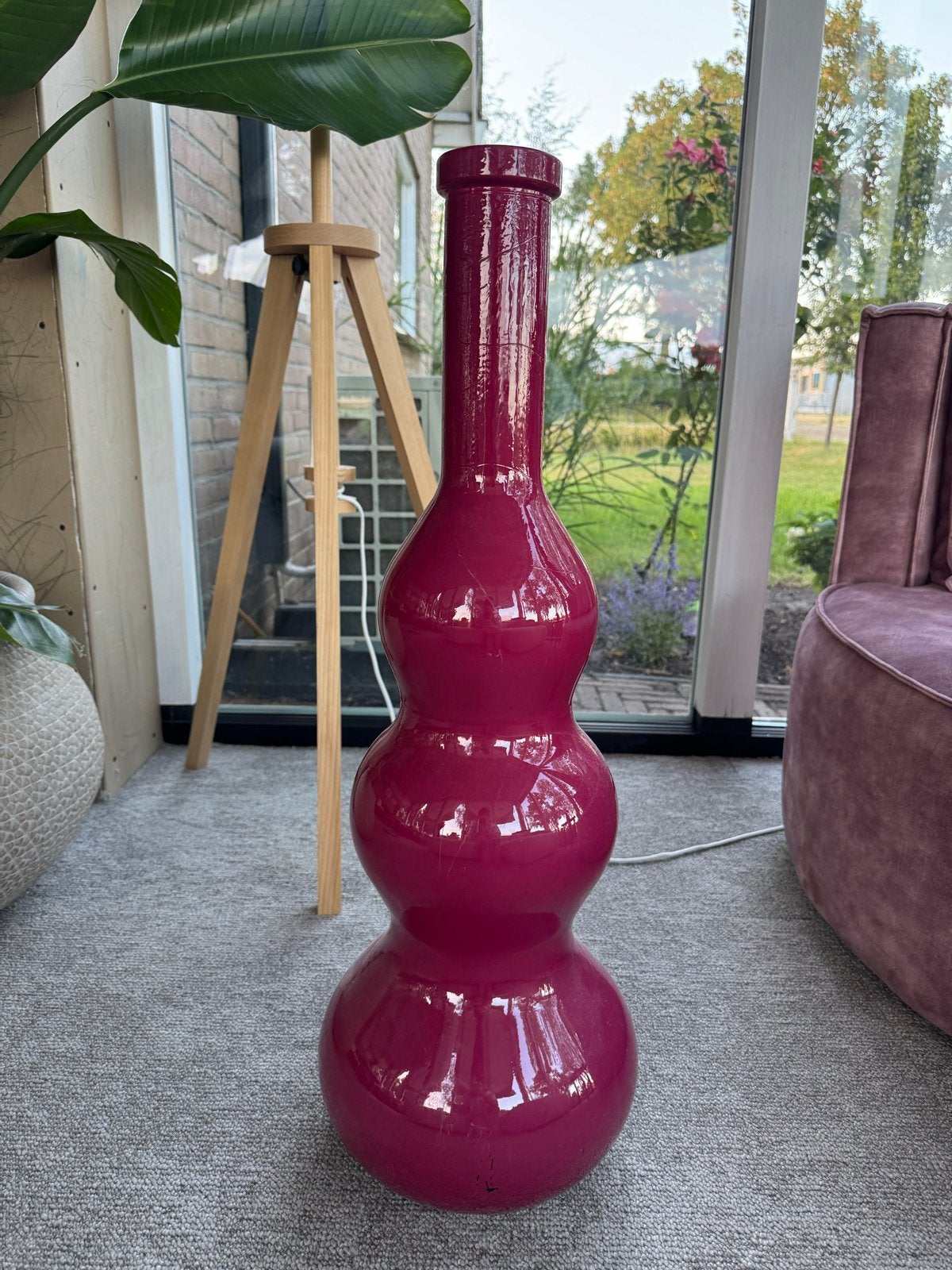 Mooie roze vaas - Zo goed als nieuw, Ophalen of Verzenden, Zo goed als nieuw, Roze, Overige materialen