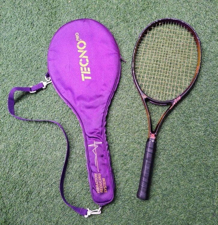 Dunlop 95 Isis Rage L3 tennisracket Paars-Oranje, Gebruikt, Ophalen of Verzenden, Racket, L3