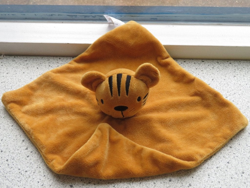Knuffeldoek tijger van Kruidvat Mundia BV dik velours, Oranje, Ophalen of Verzenden, Zo goed als nieuw, Wasbaar
