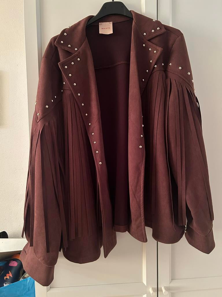 Nieuw Cowboy Jasje met Franjes en Studs - Maat 1, Kleding | Dames, Verzenden, Nieuw, Maat 38/40 (M), Bruin